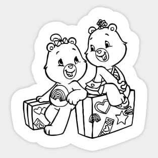 Twin care bears Sticker